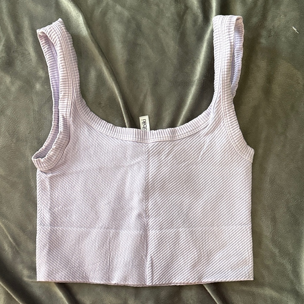 Women's Ribbed Lilac Tank Top - Picture 2 of 3